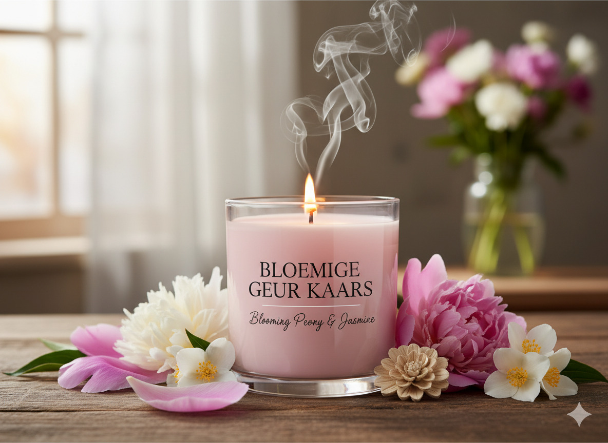 Bloemige geur kaars